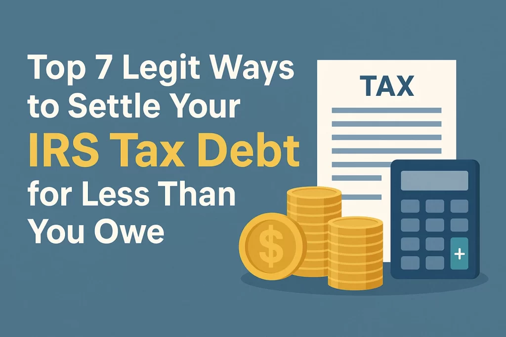 Top 7 Legit Ways to Settle Your IRS Tax Debt for Less Than You Owe